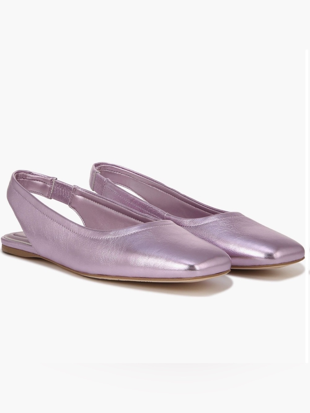 Franco Sarto Metallic Pink Slingback Ballet Flats